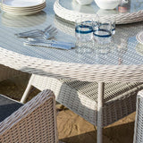 Rowlinson Prestbury 6 Seater Dining Set - Light Grey